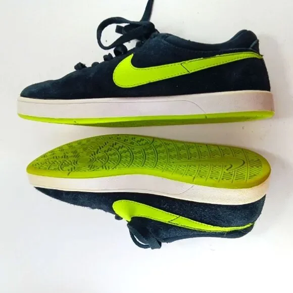 Nike SB Eric Koston Signature Model 6Y Skateboard Shoe. Black Suede/Neon Swoosh - Picture 13 of 15